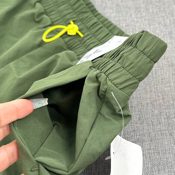 NEW! Xersion Workout Sport Shorts Green Yellow High Rise Small Quick Dry Stretch - Picture 9 of 12